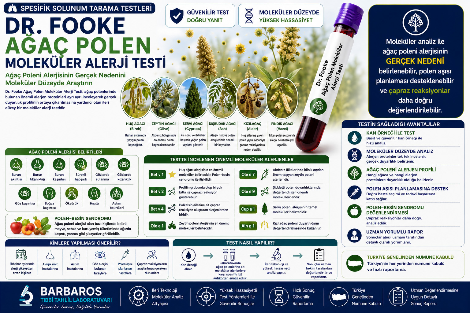 Dr. Fooke Ağaç Polen Moleküler Alerji Testi
