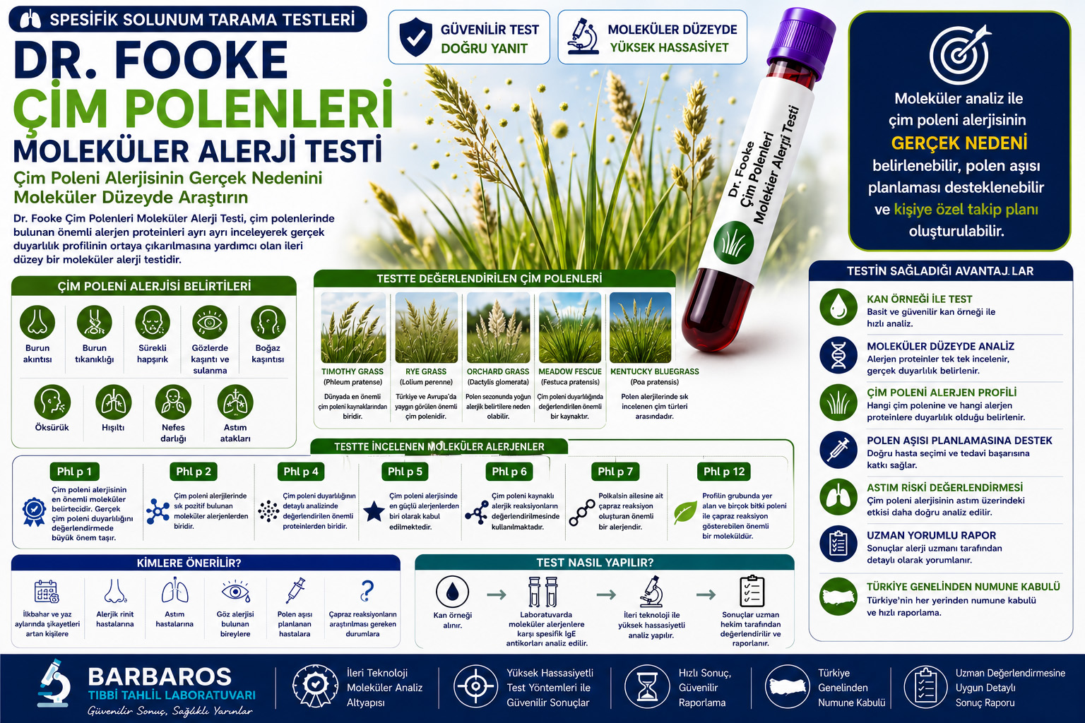 Dr. Fooke Çim Polenleri Moleküler Alerji Testi