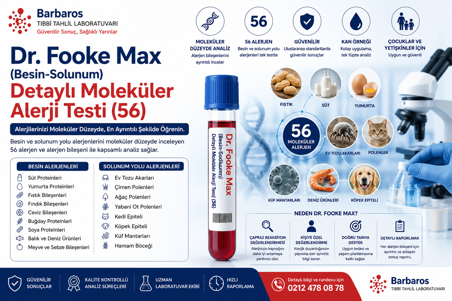 Dr. Fooke Max (Besin-Solunum) Detaylı Moleküler Alerji Testi (56)